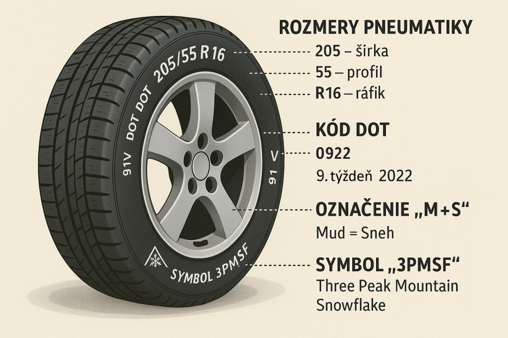 Rozmery a symboly pneumatiky